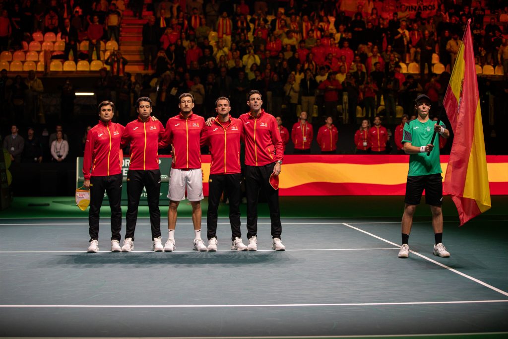 La squadra spagnola di Coppa Davis 2025 nella finale contro l'Italia